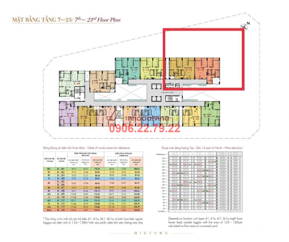 Bán Cặp Căn Hộ Midtown 265m2 Giá 34 Tỷ